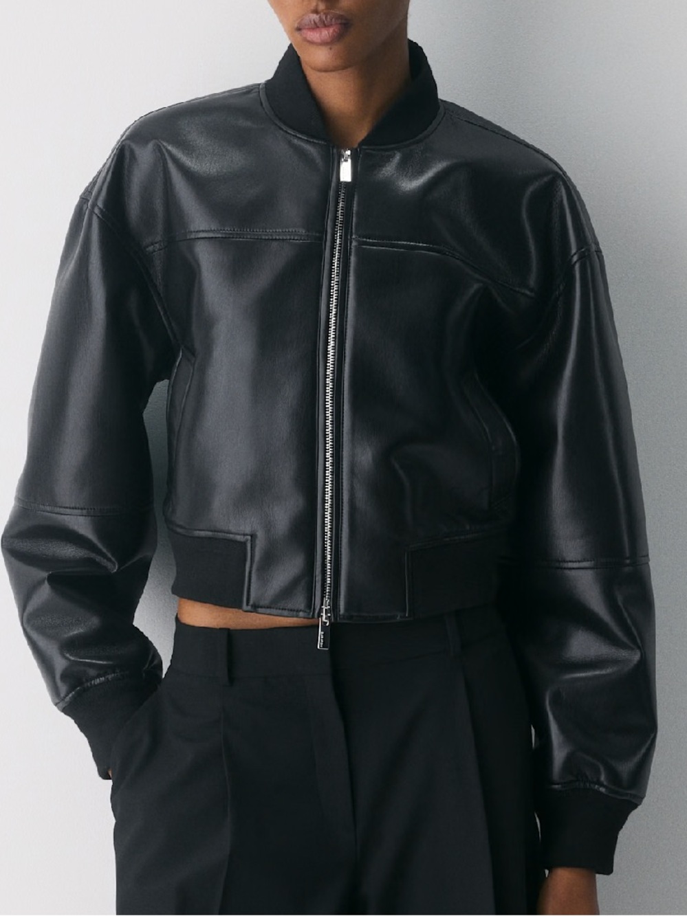 Aritzia/Babon - black leather jacket